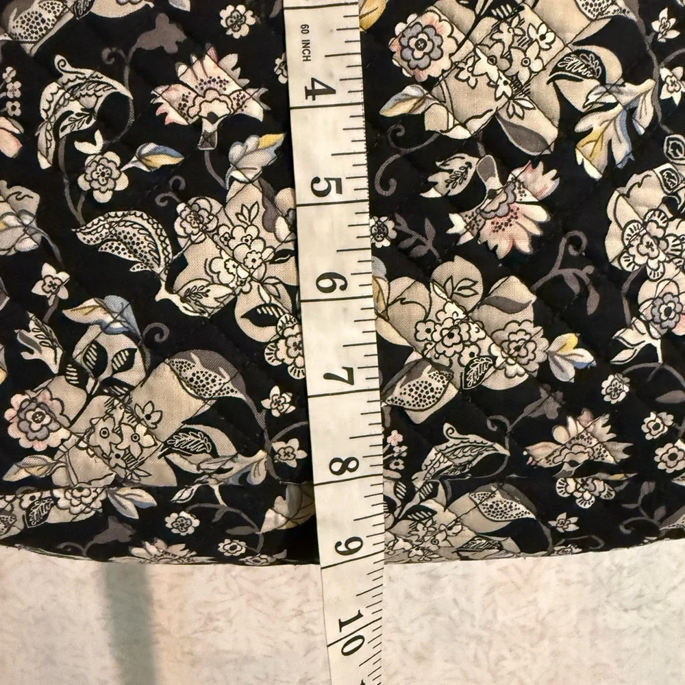 Vera Bradley Vintage Black & White Flower ( Holland Garden) Pattern Shoulder Bag
